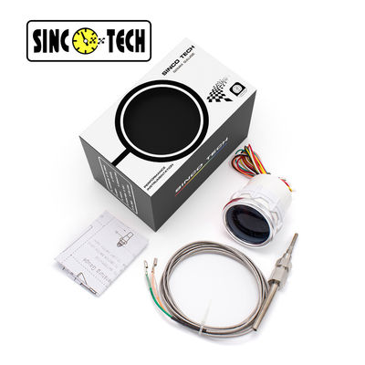 SINCOTECH เครื่องวัดอุณหภูมิแก๊สไอเสีย 6149T เซนเซอร์ สีขาว 2'' Car Auto Mobile Meter